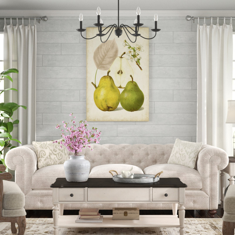 «Harvest Pears I», peinture sur toile, H 48 po x l 32 po
