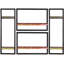 Kraker 2 Piece Tiered Shelf with Reclaimed Wood