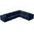 Tremblay Velvet L-Shaped Sectional Reversible-82749519
