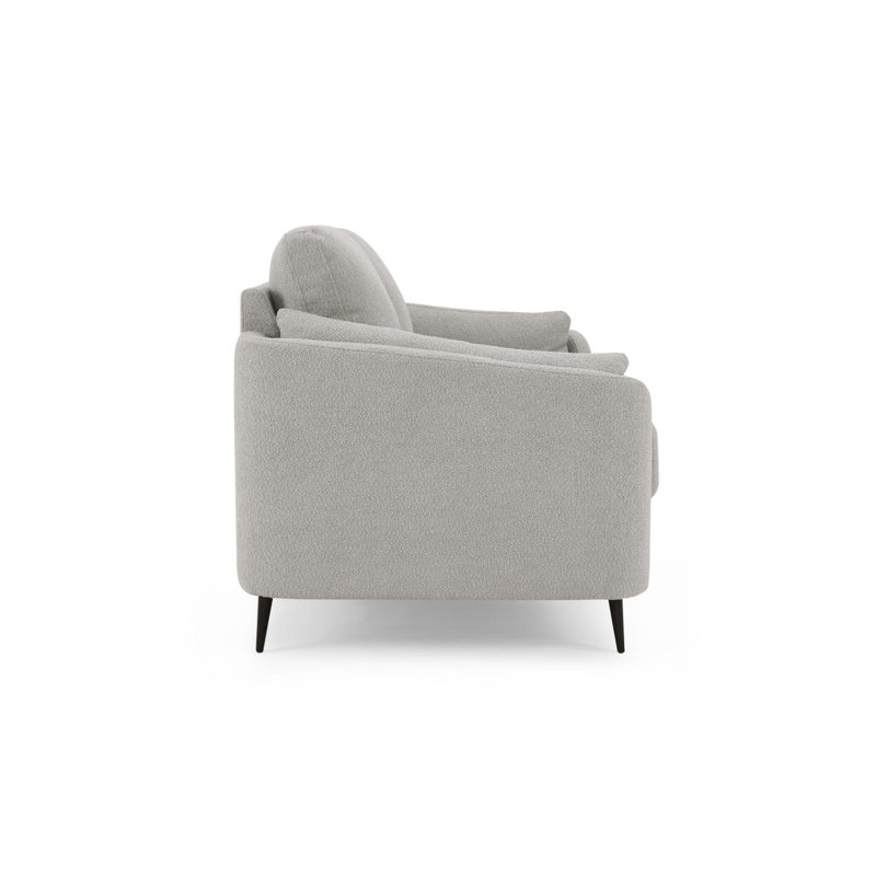 Lusso Upholstered Armchair, Light Grey