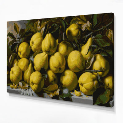 Fruit, coing brun, art mural sur toile