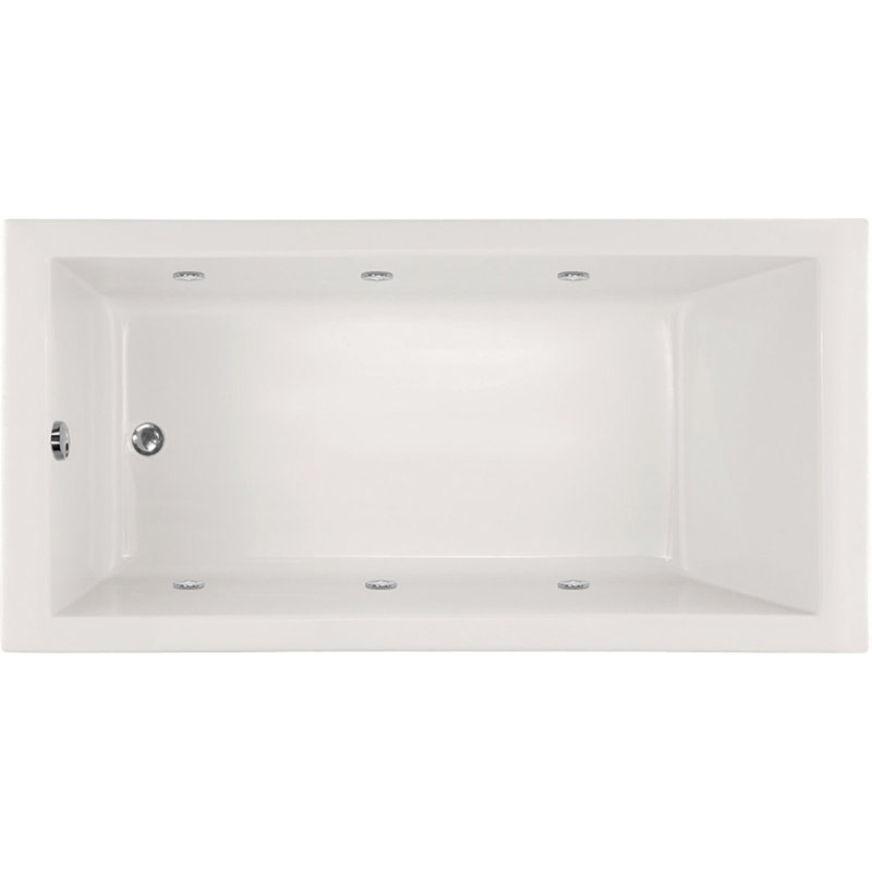 Lacey 60'' L Bathtub, White, Matte Black