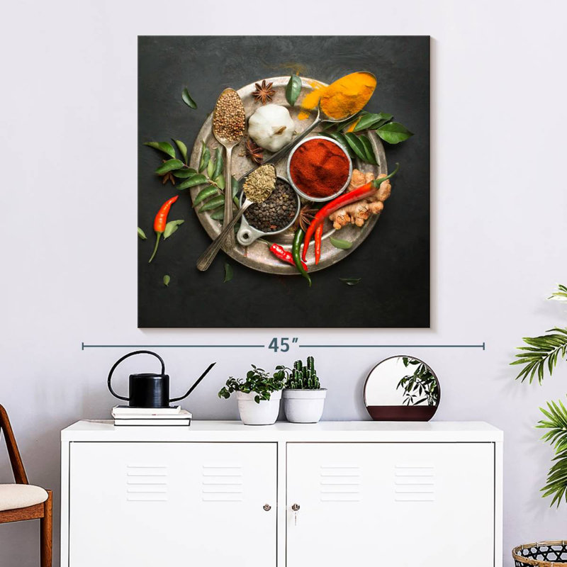 Yarlin Indian Cuisine Spices, 33" H x 33" W