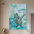 Art Remedy Serene Turtle Framed Colorful Coastal 1 Piece Canvas Wall Art 57715-99483905-99483906