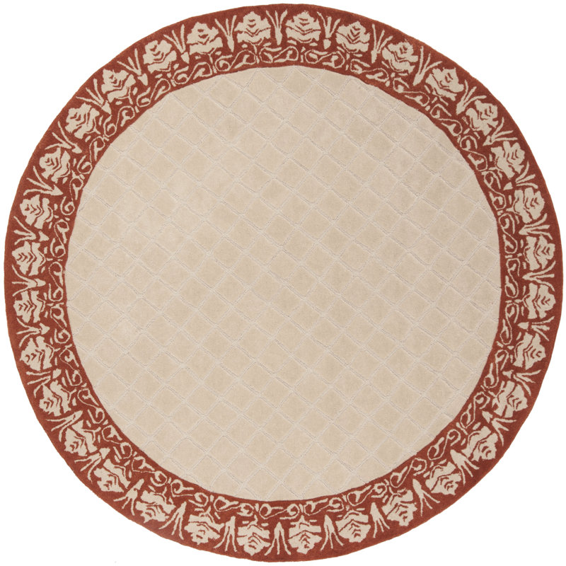 Harrison Total Performance Hand Hooked Performance Bordered Rug, Round 6' 