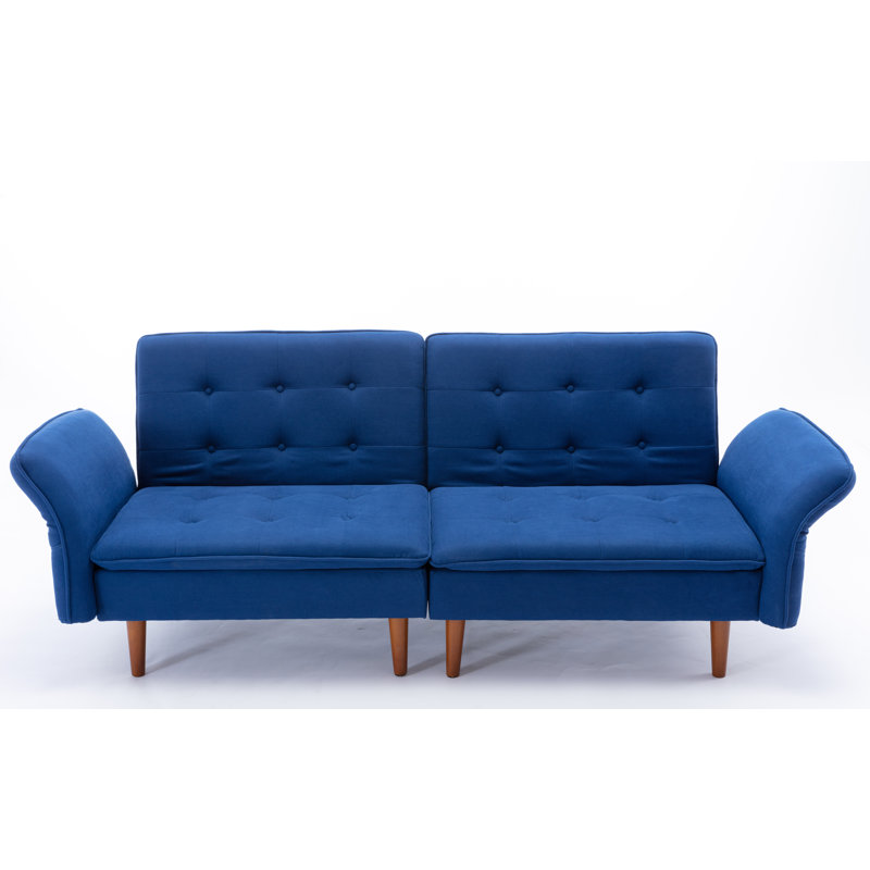 Canapé-lit 87,8 po, 100 % polyester bleu