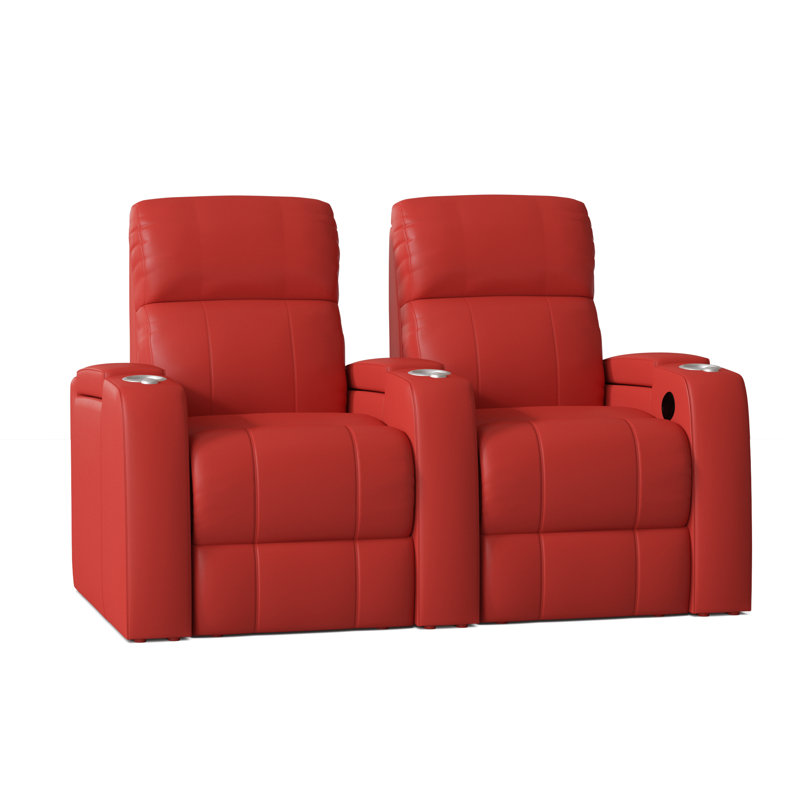 Rangée de sièges de cinéma maison Chrysander (rangée de 2), Électrique, Rouge luxueux