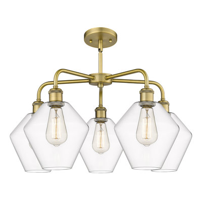 5 - Light Dimmable Teardrop Chandelier