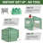 6 X 8 Feet Double Side Windows Green PE Greenhouse With Stakes & Ropes-124522636