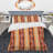 OrangeStriped Pattern Polyester Striped Duvet Cover