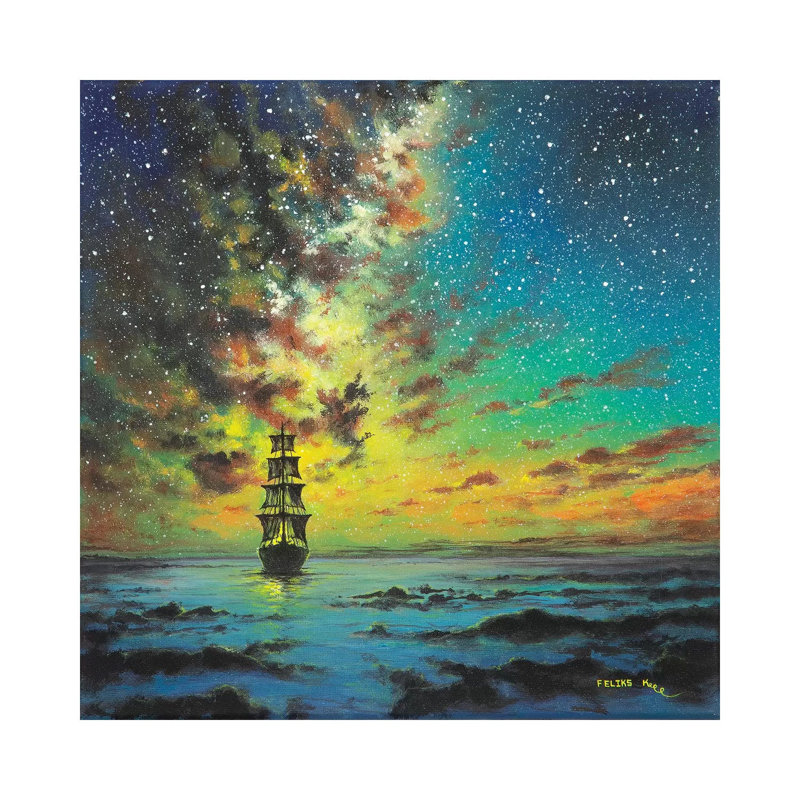 «Smooth Sailing» par reproduction d'art, Toile tendue, H 12 po x l 12 po x P 0,75 po