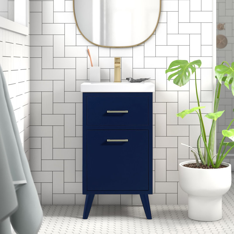 Ensemble de meuble-lavabo simple 18 po Steinfeldt, Bleu
