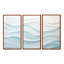 «Blue and White Simplicity Wave», ensemble d'art mural sur toile marbrée-111765058-111765055