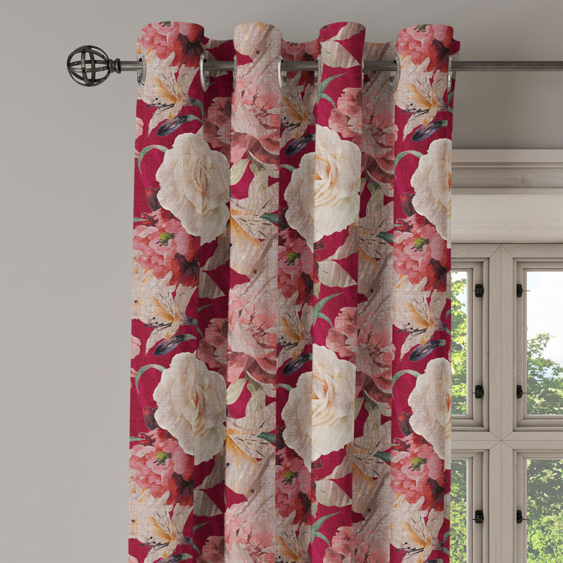 Rideau à œillets Astoria Grand Floral, L 50 po x L 108 po