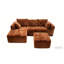 Canapé Boneless de 92,4 po, canapé modulaire Cloud, canapé en velours côtelé pour salon, canapé modulaire en U avec méridienne, sans assemblage-693831047-693831040