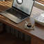 Bureau rectangulaire en bois massif brun noisette-1482854764