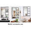 Miroir de meuble-lavabo moderne 30X44 avec tablette - cadre noir et verre à entrée, rouille, miroir de rangement durable, vestiaire