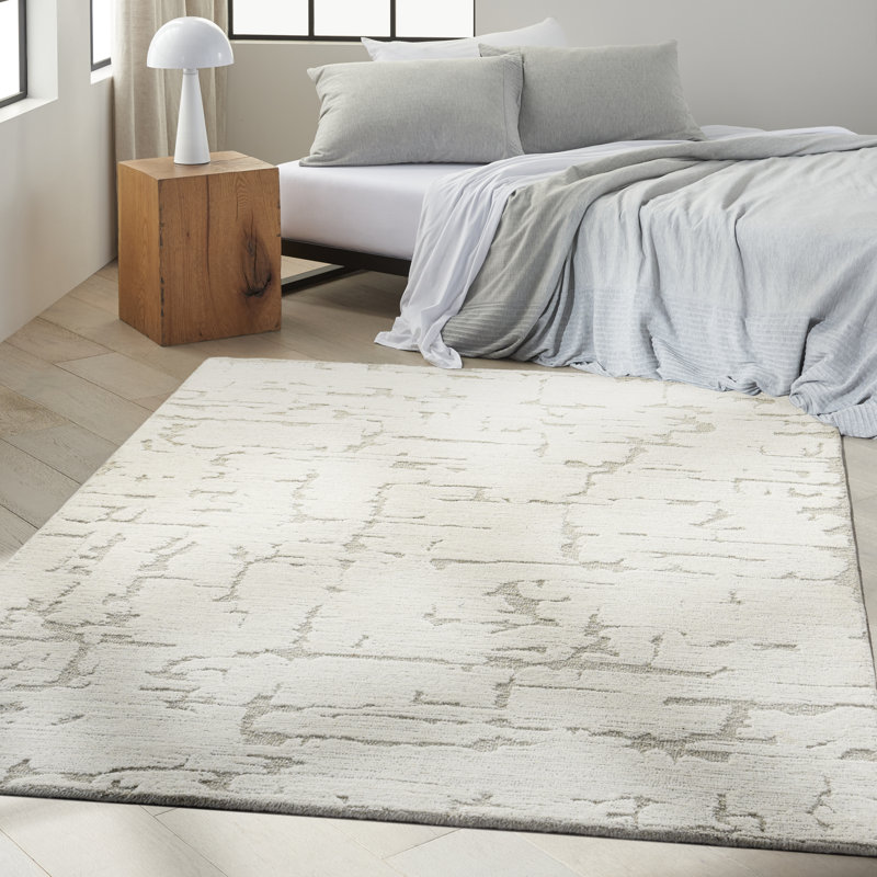 CK009 SCULPTURAL Abstract Hand Woven Area Rug, Rectangle 5'3" x 7'3"