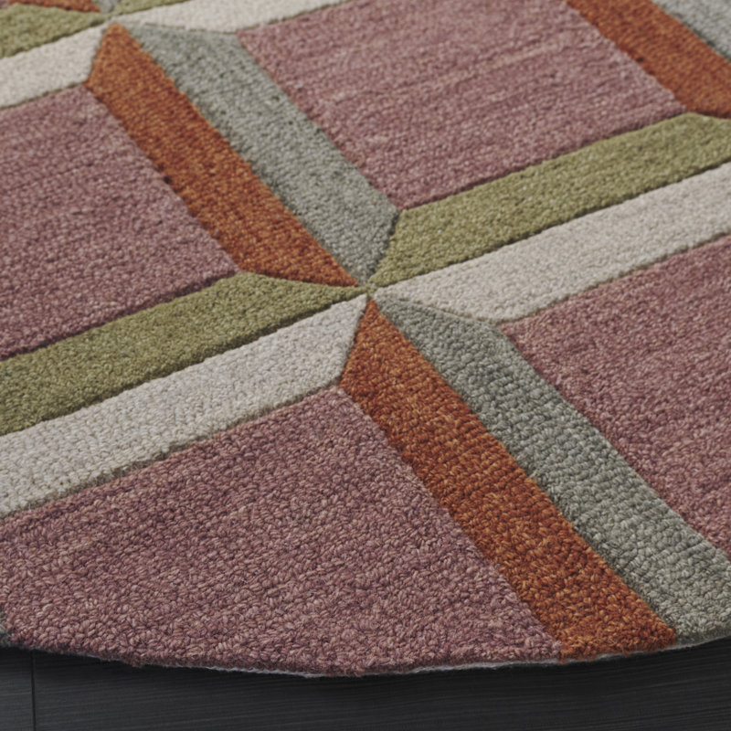 Nickelsen Hand-Tufted Geometric Area Rug, Rectangle 2' x 3'
