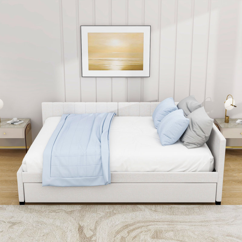 Thelman Upholstered Daybed, Full / Double, Beige