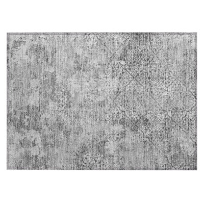 Jenefer Washable Abstract Indoor / Outdoor Rug