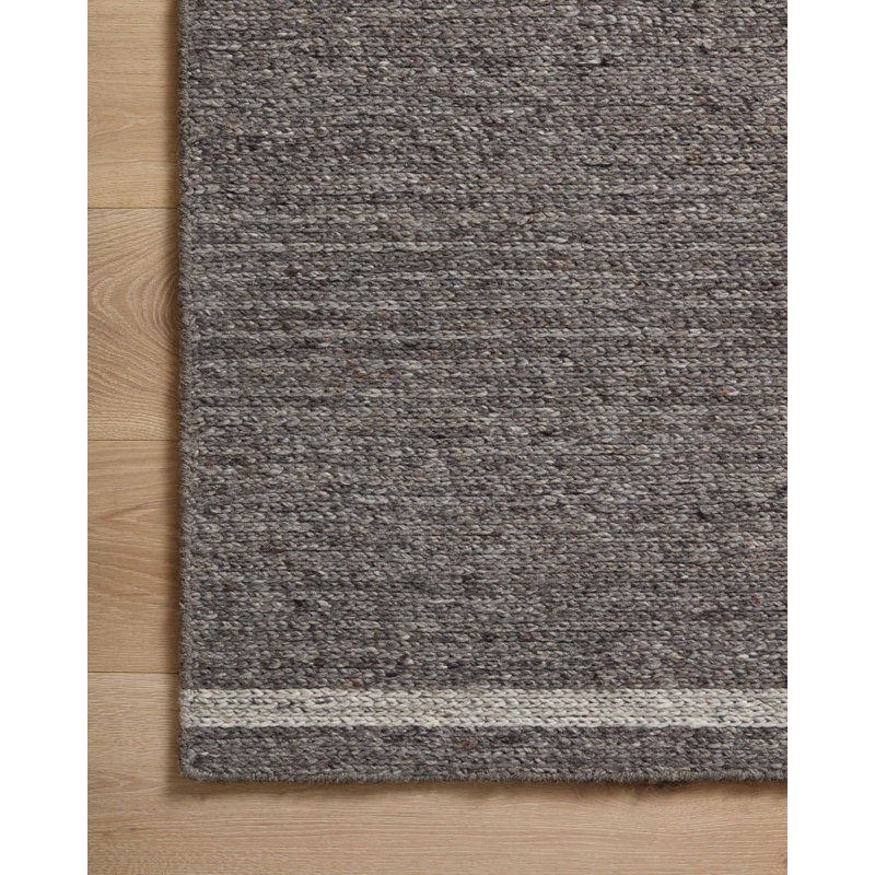Tapis granite / argenté Magnolia Home par Joanna Gaines X Loloi Ashby, Carré 1 pi 6 po
