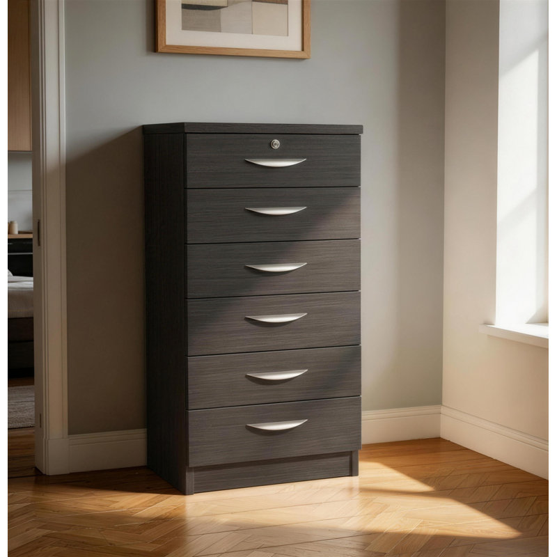 4 -Drawer Storage Cabinet, Black Havana