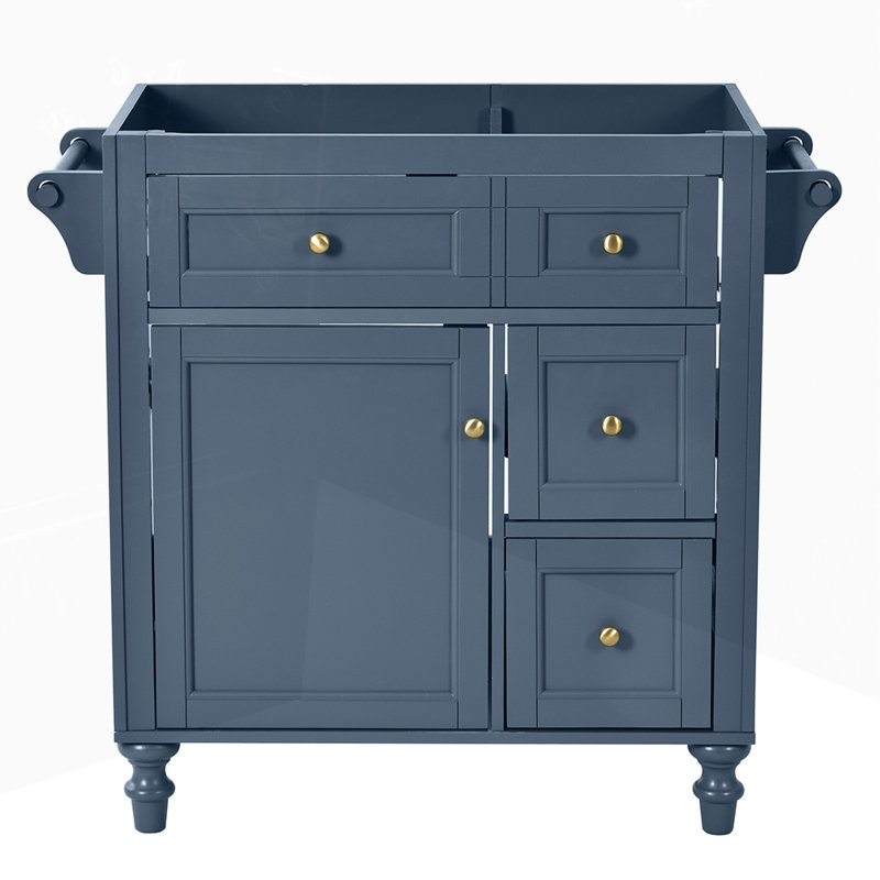 Meuble-lavabo de salle de bain moderne sans lavabo supérieur avec tiroirs