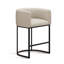 Upholstered Counter Stool with Metal Frame-315673798