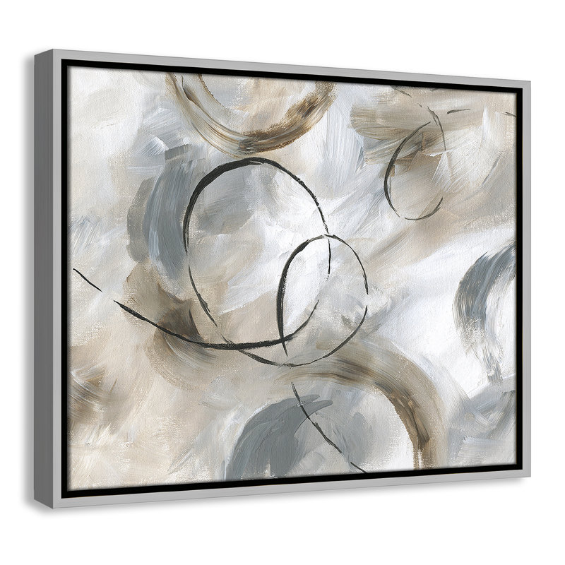 Allegro Print par Nan, H 17,5 po x l 21,5 po x P 2 po, Argent