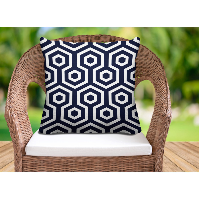 Housse et insert de coussin décoratif extérieur Hilton, NightNavy, 19 po x l 19 po