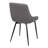 Kierra 20" Wide Contemporary Dining Chair in Gray Faux Leather with Black Powder Coated Metal Legs