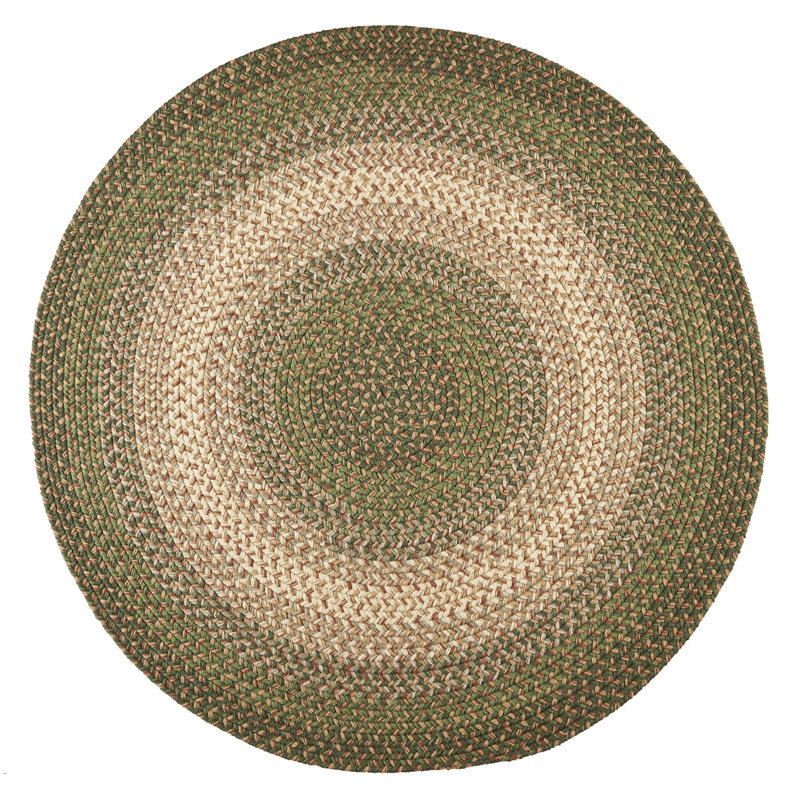 Tapis géométrique tressé à la main Deserie, Rond 8 pi