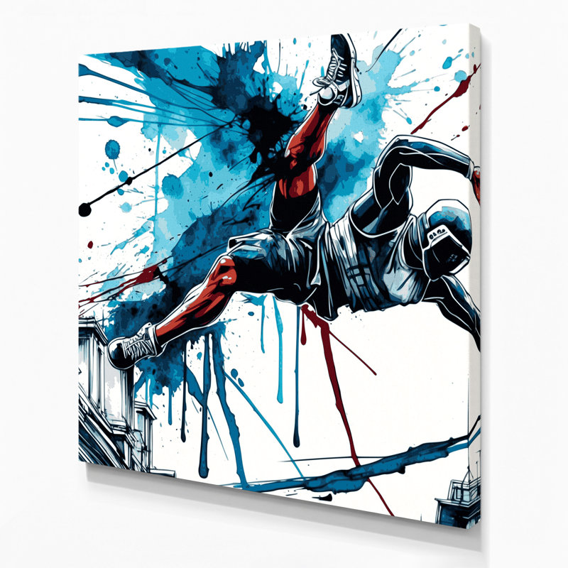 Art sur toile beige Sports Parkour, H 12 po x l 12 po