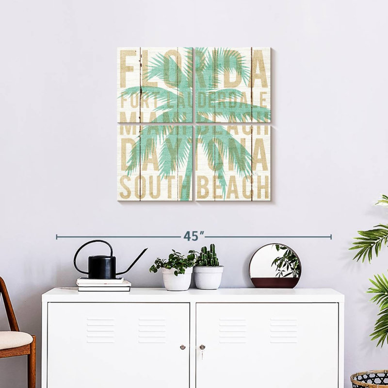 Nicci Bon Voyage Florida Palm, H 26 po x l 26 po