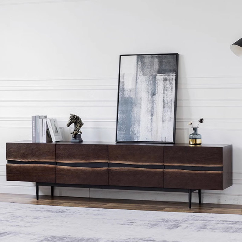 Meuble télé rétro et simple, H 23,62 po x l 94,48 po x P 15,74 po
