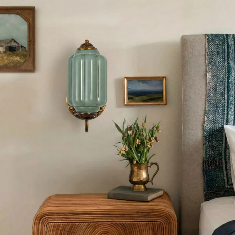 Buckminster 1 - Light Dimmable Wall Sconce for Bedroom, Green