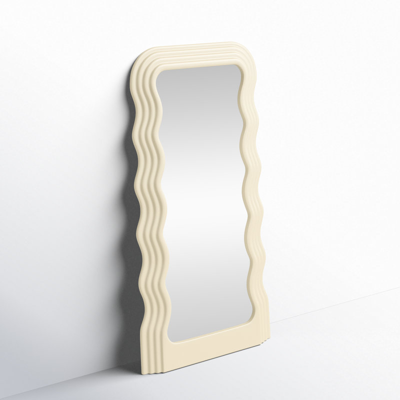Miroir de plancher ondulé Ranstead, Blanc