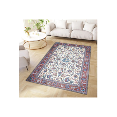 Tapis bleu lavable à la machine
