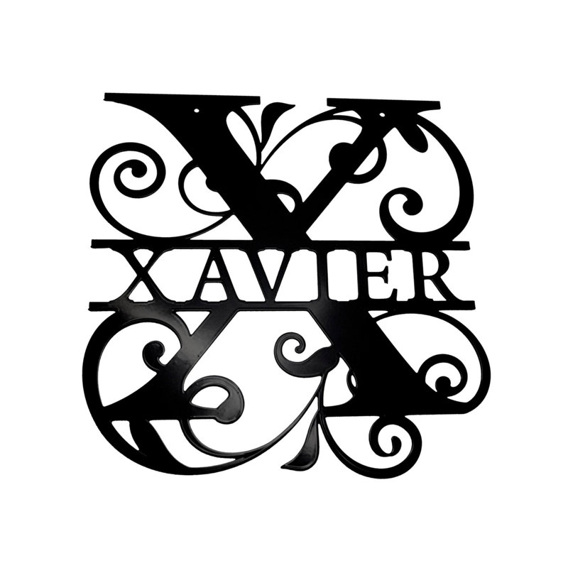 Décoration murale 8 "Anbut, Rouge brique, Lettre I, Oui