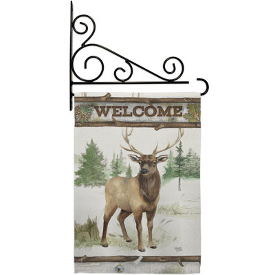 Double Sided 18.5'' H x 13'' W Polyester Animal Flag Set