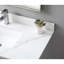 Dessus de meuble-lavabo élégant en pierre frittée 43 x 22 avec lavabo en céramique et trou de robinet attrayant