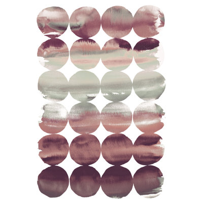 Summer Dots Plum by Elyse DeNeige - Wrapped Canvas Print