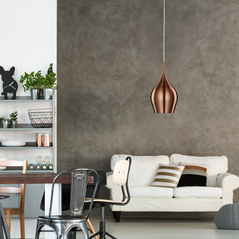 Tori 1 - Light Teardrop Pendant, Copper, 160cm H x 26.3cm W x 26.3cm D