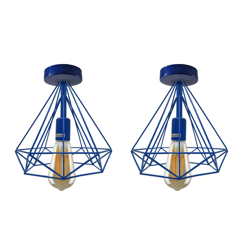 Aliahna Flush Mount, Blue