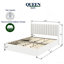 Anda Ivory Boucle Upholstered Platform Bed With Patented 4 Drawers Storage, Tufted Headboard, Wooden Slat Mattress Support, No Box Spring Needed
