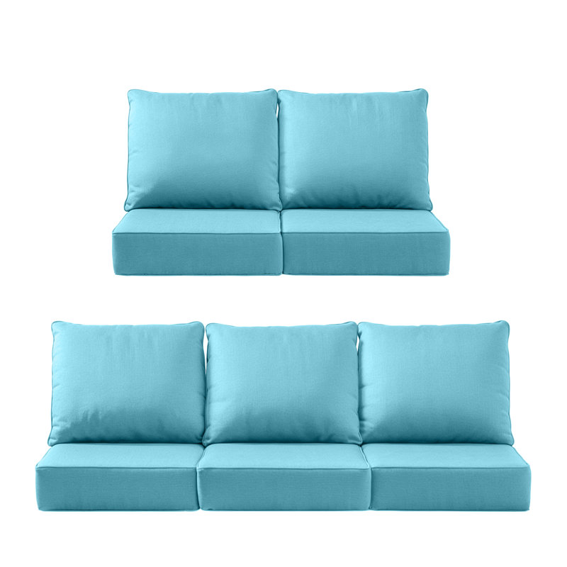 Outdoor Cushions For Patio Furniture,Outdoor Seat Cushion Set 24 X 24 X 6 Inch,Waterproof & Fade Resistant Outdoor Chair Cushions,Deep Patio Chair Cushion With Removable Cover