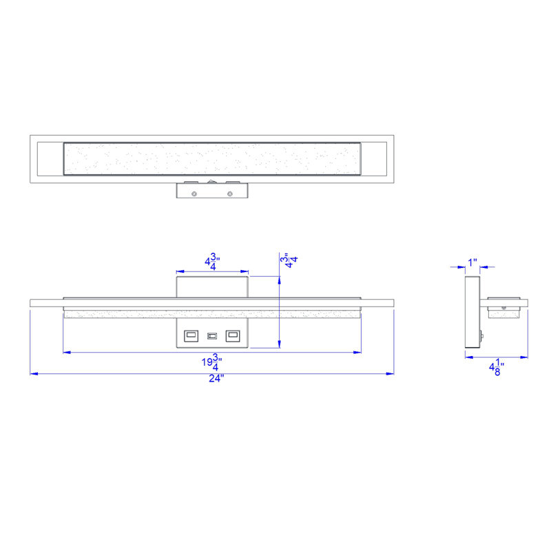 Steel LED Flush Mounted Sconce