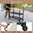 Rolling Bar Cart W/ Flip-up Table Hooks Paper Towel Holder 2 Bistro Stools