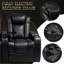 Fauteuil inclinable électrique 68,9 po 2 PC avec nappa de grain supérieur, relaxation entièrement réglable, charge intelligente, éclairage DEL RVB dynamique, NOIR-195101538